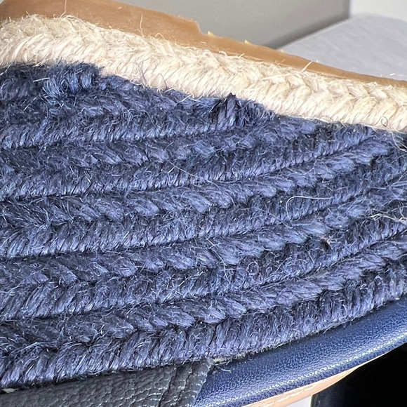 NYDJ Dark Blue Wedge Sandals Size 7.5 - Picture 11 of 13